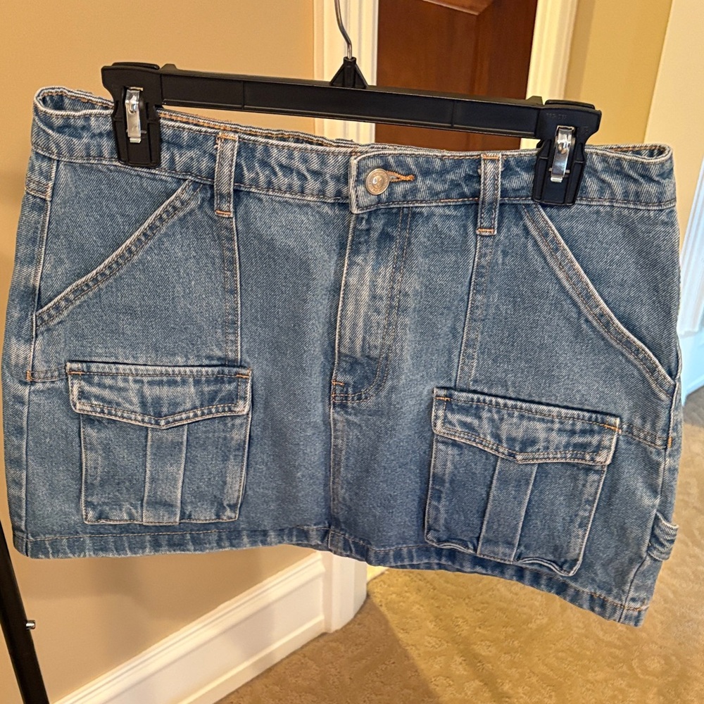 Princess Polly Blue Denim Mini Skirt